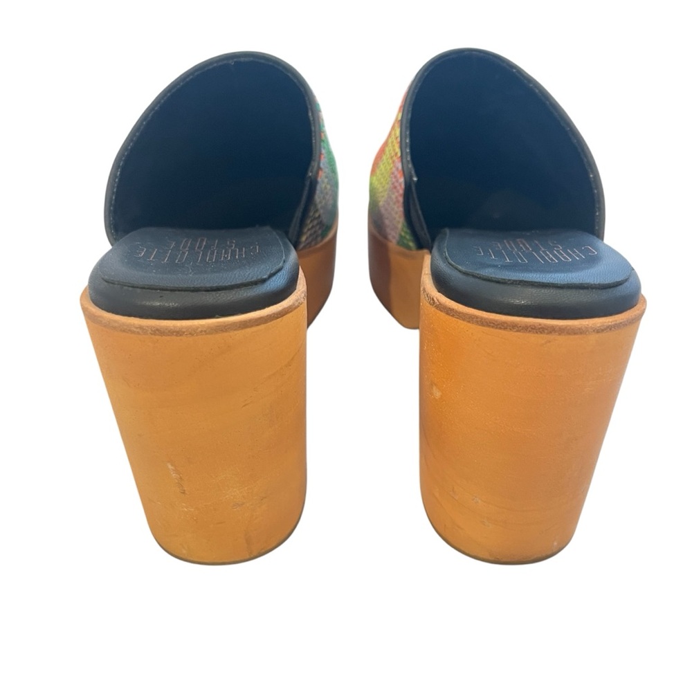 Colorful Woven Platform Clogs - Picture 7 of 7